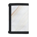 White Brown Smooth Marble Print Trifold Wallet