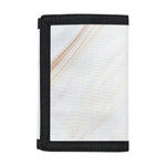 White Brown Smooth Marble Print Trifold Wallet