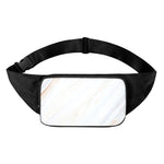White Brown Smooth Marble Print Waist Bag