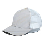 White Brown Smooth Marble Print White Mesh Trucker Cap