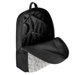 White Bull Terrier Pattern Print 17 Inch Backpack