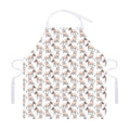 White Bull Terrier Pattern Print Adjustable Apron