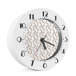 White Bull Terrier Pattern Print Alarm Clock