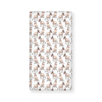 White Bull Terrier Pattern Print Baby Crib Sheet