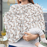 White Bull Terrier Pattern Print Baby Seat Cover