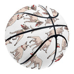 White Bull Terrier Pattern Print Basketball