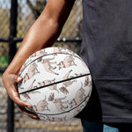 White Bull Terrier Pattern Print Basketball