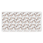 White Bull Terrier Pattern Print Beach Towel