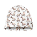 White Bull Terrier Pattern Print Beanie