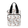 White Bull Terrier Pattern Print Bible Tote Bag