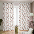 White Bull Terrier Pattern Print Dimout Pencil Pleat Curtains