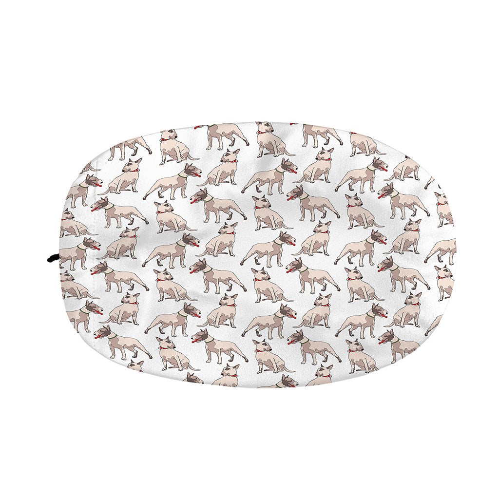White Bull Terrier Pattern Print Car Side Mirror Covers