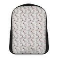 White Bull Terrier Pattern Print Casual Backpack