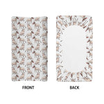 White Bull Terrier Pattern Print Changing Pad Cover