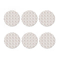White Bull Terrier Pattern Print Coaster Set