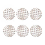 White Bull Terrier Pattern Print Coaster Set