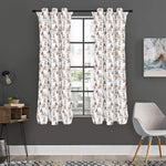 White Bull Terrier Pattern Print Curtain