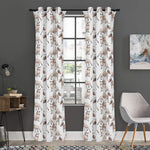 White Bull Terrier Pattern Print Curtain