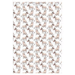 White Bull Terrier Pattern Print Curtain