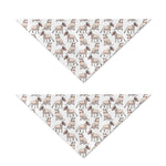 White Bull Terrier Pattern Print Dog Bandana