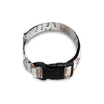 White Bull Terrier Pattern Print Dog Collar