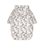 White Bull Terrier Pattern Print Dog Zip Up Hoodie