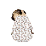 White Bull Terrier Pattern Print Dog Zip Up Jacket
