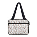 White Bull Terrier Pattern Print Double Strap Bible Bag