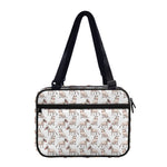 White Bull Terrier Pattern Print Double Strap Bible Bag