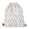 White Bull Terrier Pattern Print Drawstring Bag