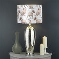 White Bull Terrier Pattern Print Drum Lamp Shade