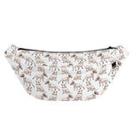 White Bull Terrier Pattern Print Fanny Pack