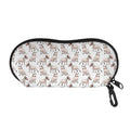 White Bull Terrier Pattern Print Glasses Case