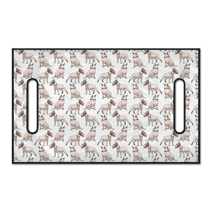 White Bull Terrier Pattern Print Golf Cart Seat Cover