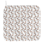 White Bull Terrier Pattern Print Hand Towel