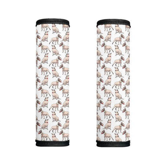 White Bull Terrier Pattern Print Handle Covers