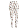 White Bull Terrier Pattern Print High-Waisted Pocket Leggings