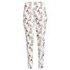 White Bull Terrier Pattern Print High-Waisted Pocket Leggings