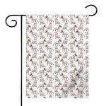 White Bull Terrier Pattern Print House Flag