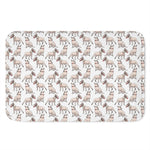 White Bull Terrier Pattern Print Indoor Door Mat