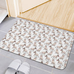 White Bull Terrier Pattern Print Indoor Door Mat