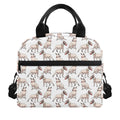 White Bull Terrier Pattern Print Insulated Lunch Bag