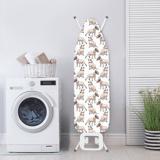 White Bull Terrier Pattern Print Ironing Board Cover