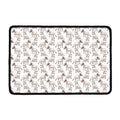 White Bull Terrier Pattern Print Kitchen Mat