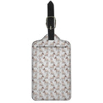 White Bull Terrier Pattern Print Luggage Tag