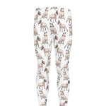 White Bull Terrier Pattern Print Men's leggings