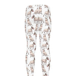 White Bull Terrier Pattern Print Men's leggings
