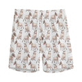 White Bull Terrier Pattern Print Men's Athletic Shorts