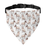 White Bull Terrier Pattern Print Over The Collar Dog Bandana