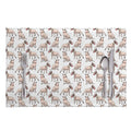 White Bull Terrier Pattern Print Placemat